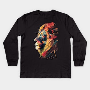 The Lion Face Kids Long Sleeve T-Shirt